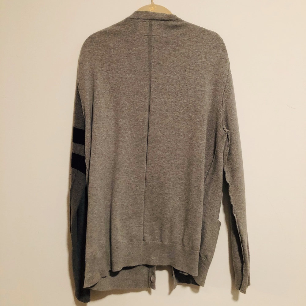 Fcuk Grey Button Down Wool Sweater - image 4